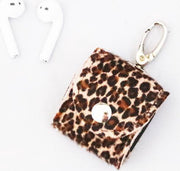 Airpods case 'Macy' leer panter roze - Airpods hoesje - cases