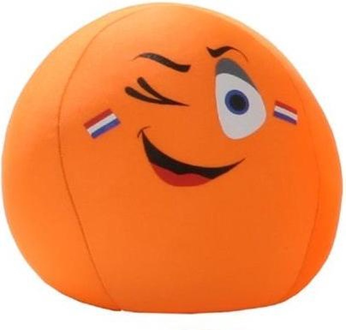 Vdm Anti-stressbal Holland Smiley Knipoog 15 Cm Oranje