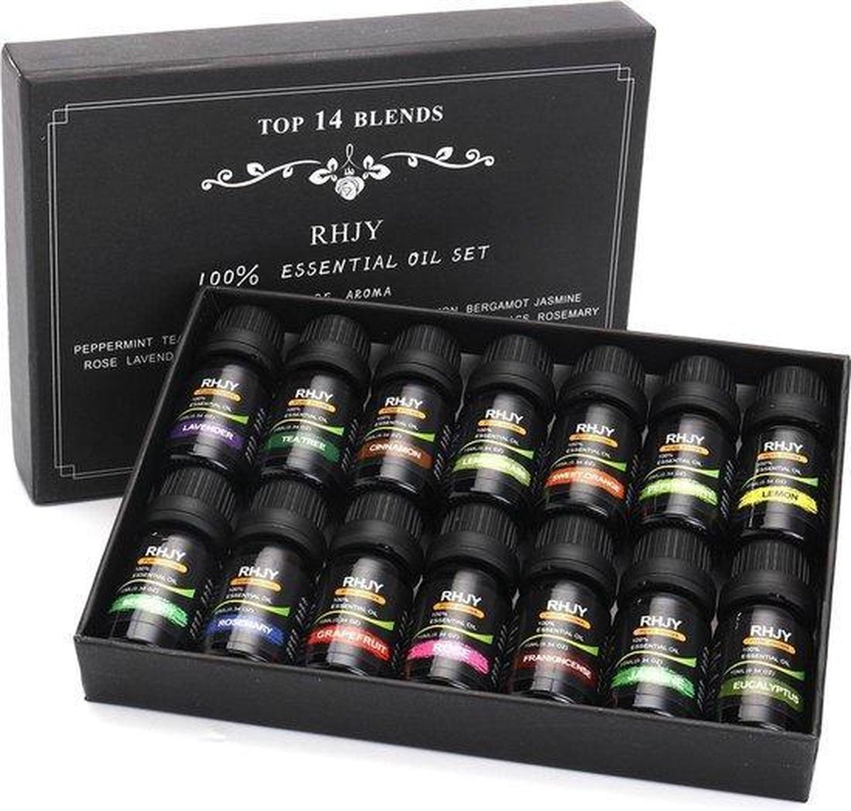 Etherische oliën 14 stuks - Essentiële Olie voor aromadiffuser of geurverspreider - geurolie - aromatherapie puur & natuurlijk