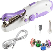 Deluxe Stitcher Pro -- PREMIUM Handnaaimachine met USB Kabel en Accesoires -- Mini naaimachine -- Compact - Draadloos - Draagbare Hand Naaimachine - Elektrisch of op Batterijen