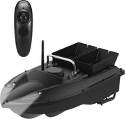 BrightWise® Voerboot Pro Dubbele Voerbak met Fluistermotor - Voerboot karper – Baitboat - Karpervissen - Visspullen - Vissersboot - Vis accessoires - 3 Kg Draagvermogen - Volledige set (inclusief accu & batterijen) - Zwart