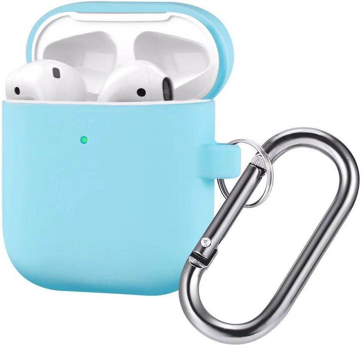 AirPods Hoesje - Siliconen Case - Airpods 1/2 Hoesje - Hemelsblauw - Sky Blue
