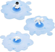 Lurch - siliconen deksel voor drinkglas - set 6 st. - blauw - 10.5cm
