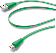 Cellularline USBDATACMICROUSBG USB-kabel 1 m USB 2.0 USB A Micro-USB B Groen
