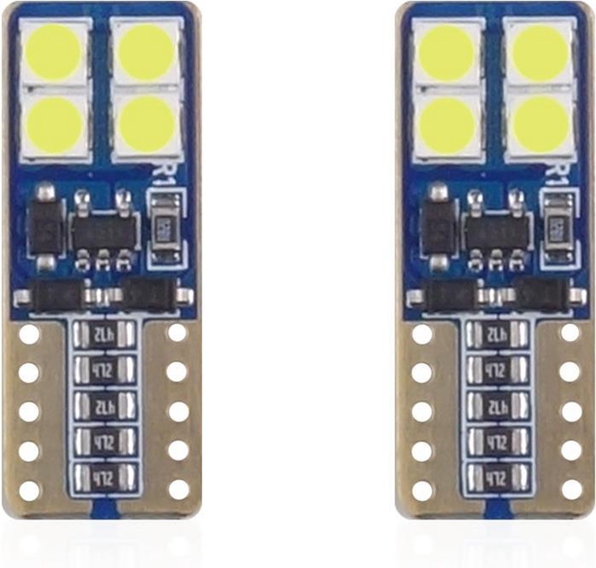 T10 - 2835 - 8 SMD - CANBUS - 12/24V - 2 stuks