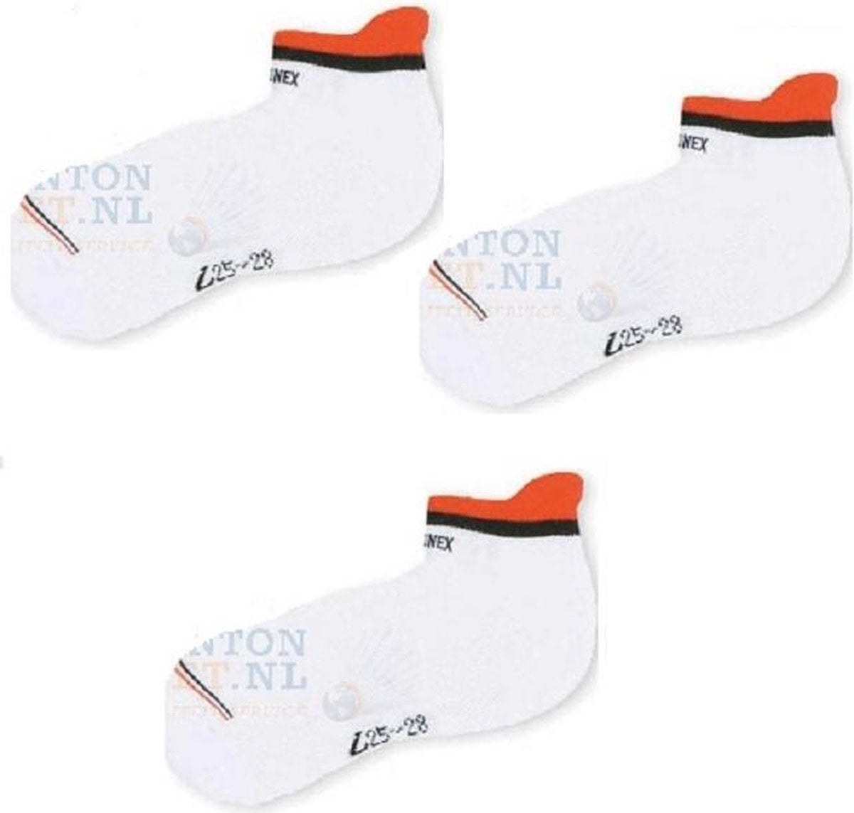 Yonex 9036 Sok 3-pak Badmintonsokken maat L Wit/Rood