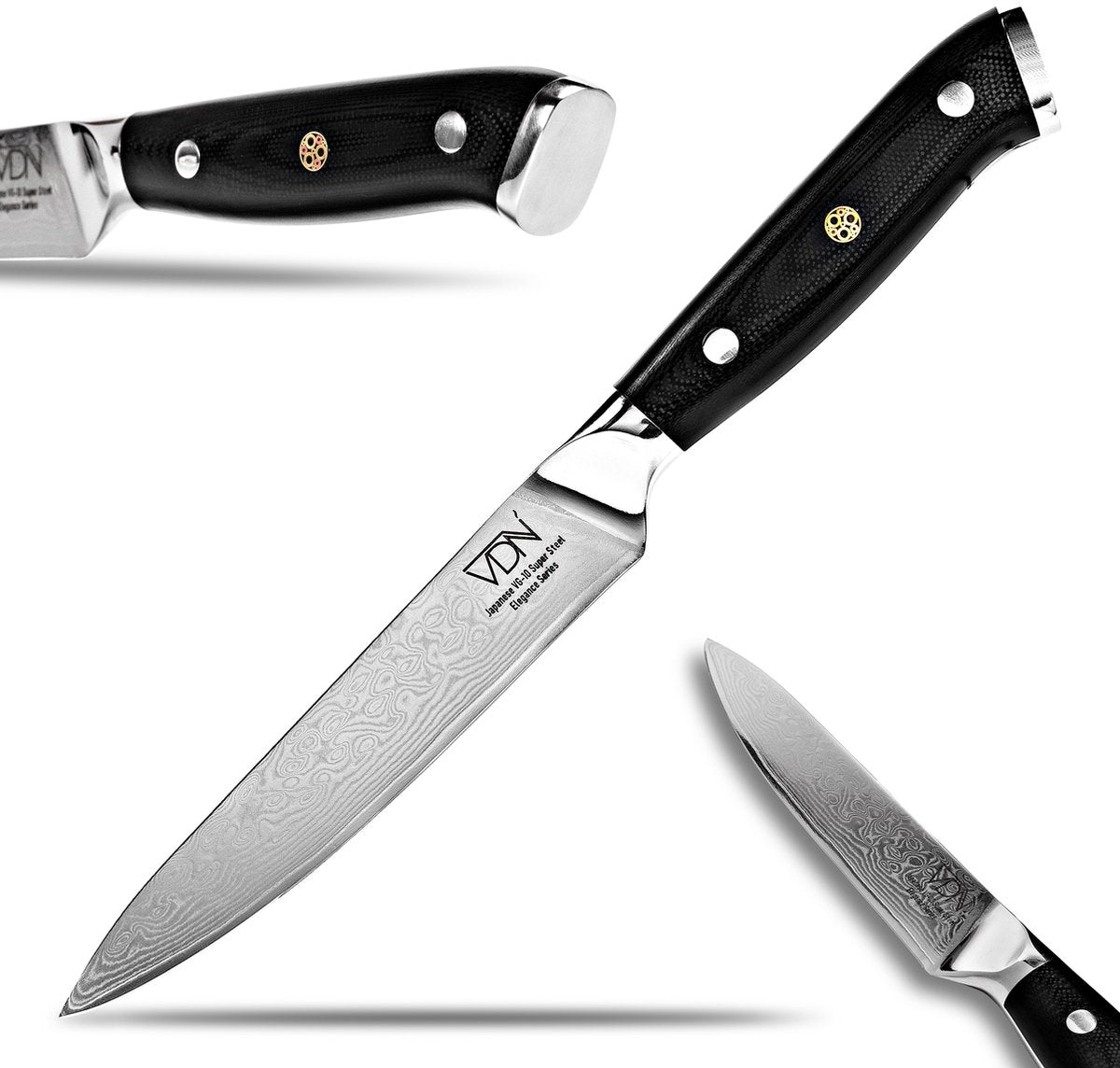 VDN - Fileermes damascus - Elegance serie - VG-10 Japans damaststaal - 67 lagen staal