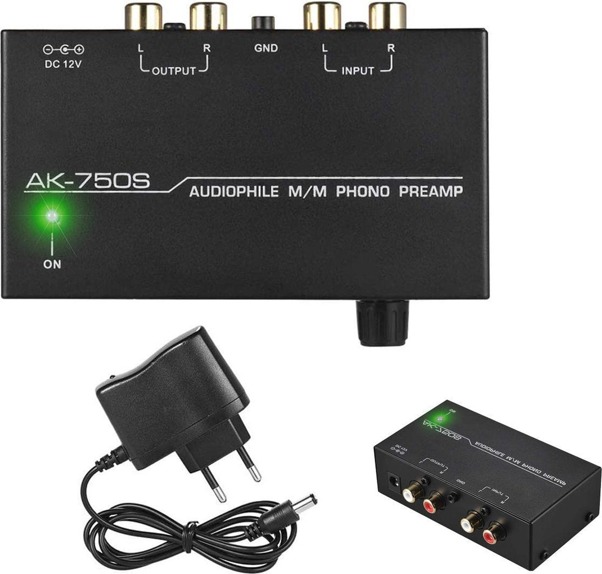 M-Iconic Phono voorversterker - Versterker platenspeler - Voorversterker voor platenspeler - Phonovoorversterker - Met RIAA correctie en Volumeregeling
