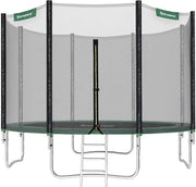 Nancy's Draper Trampoline - Tuintrampoline - Veiligheids Behuizing - Ladder - Zwart - Groen - Zilver - Staal - 366 cm