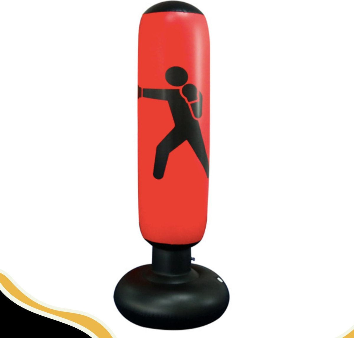 Despora Bokspaal Rood - Bokszak - Opblaasbaar - Staand - Vulbare voet - Boksbal - Boksen - 160cm