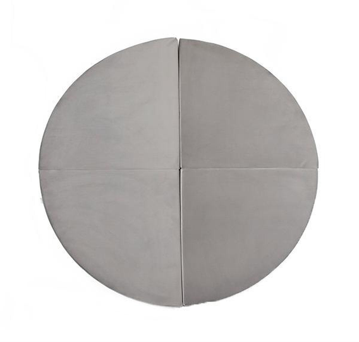 Misioo Speelmat - Rond - Velvet Grijs - Speelmat baby - Speelmat foam - Luxe speelmat