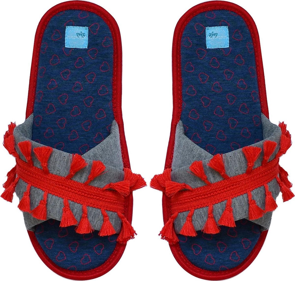 Siretessile Badslippers Dames Polyester Rood/blauw Maat 38-39