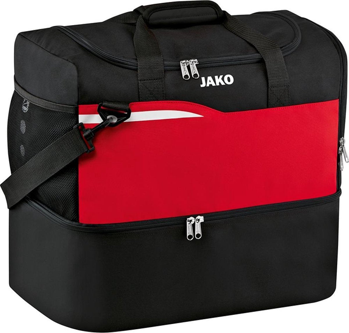 Jako Sporttas Competition 2.0 met Bodemvak Senior Zwart-Rood