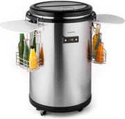 Klarstein Mr. Barbot Bar-Koelkast Drankkoelkast 50 liter - LCD-scherm - 4 wielen - Edelstaal