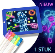 PrimeLux Magisch Tekenbord Blauw | Vernieuwde Ultra Neonpennen | Lightpad | Fantastic Pad | Tekentablet kinderen | Kleurentafel | Schrijfbord | Kleurenbord | Tekenpad | Kindertablet | Educatief speelgoed | Tekenbord met licht | montessori speelgoed