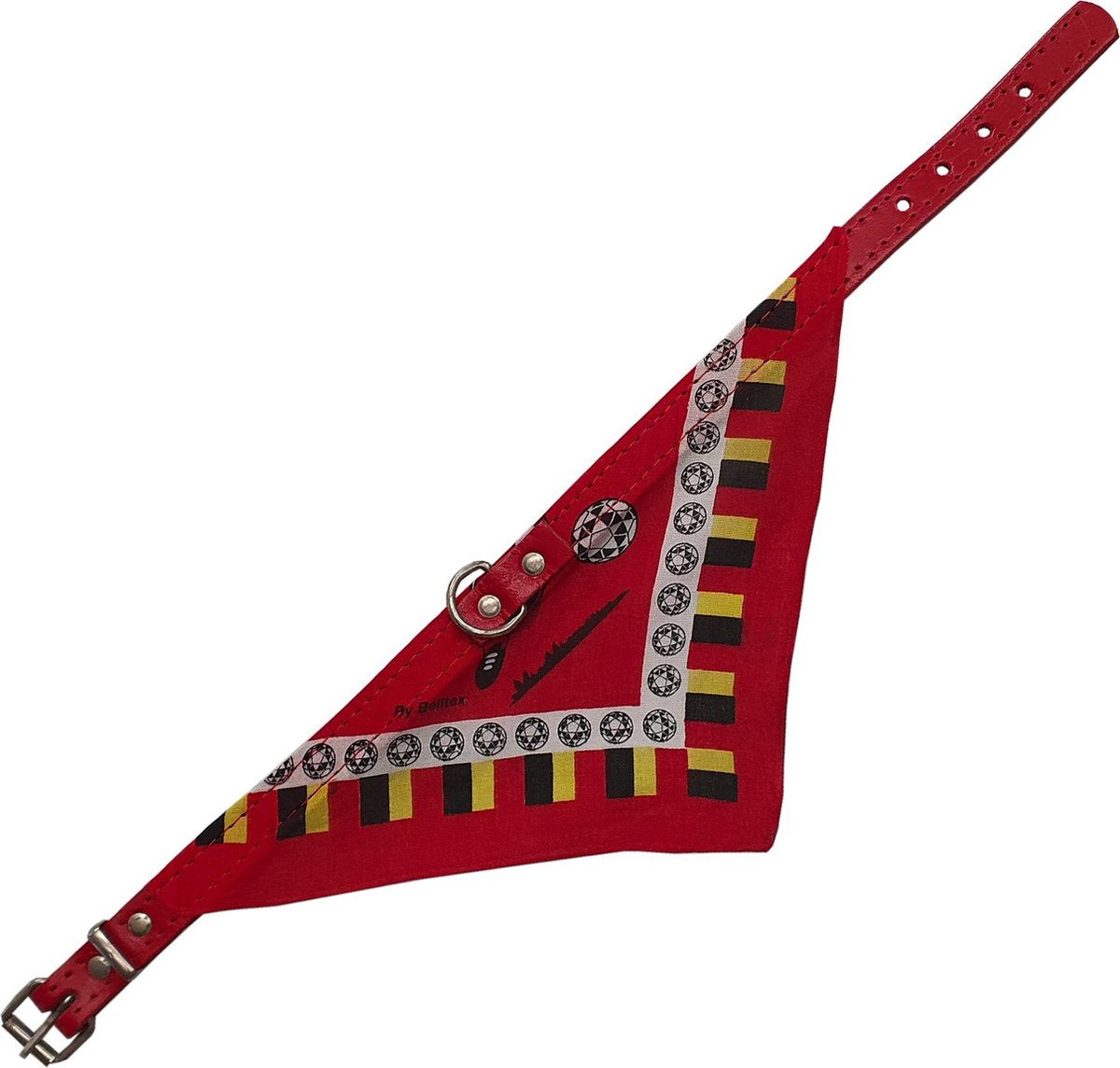 Halsband hond - rode bandana voetbalfan België 34-39cm halsomtrek