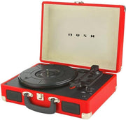 Bush Classic Retro Draagbare Koffer Platenspeler - Rood