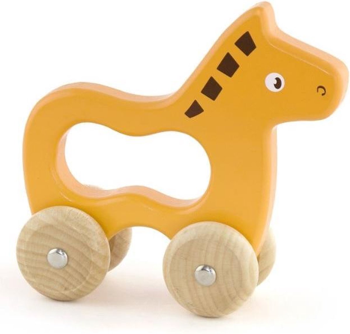 Viga Toys Dier Op Wielen Paard Oranje