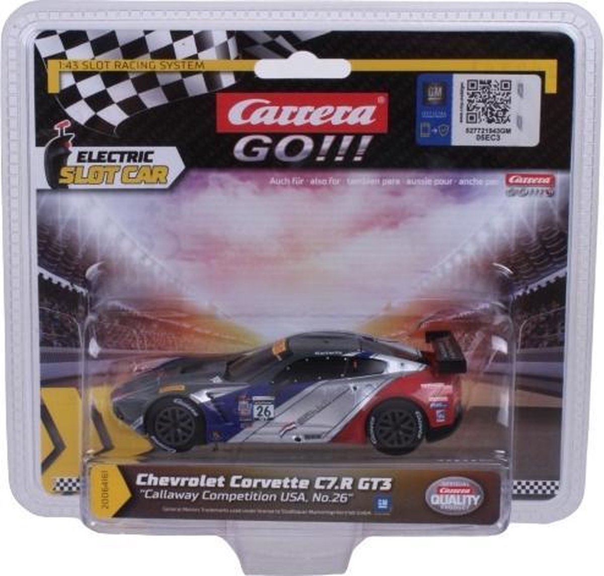 Carrera GO auto Chevrolet Corvette C7.R GT3 „Callaway Competition USA
