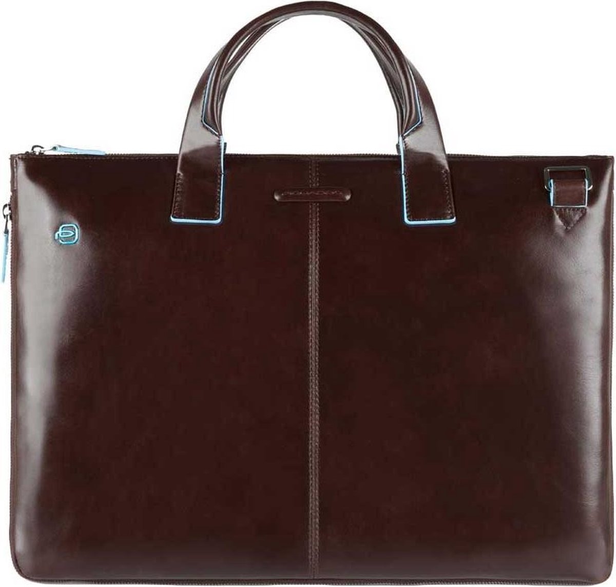 Piquadro Blue Square Expandable Slim Computer Bag 15.6 Mahogany