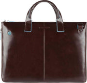 Piquadro Blue Square Expandable Slim Computer Bag 15.6 Mahogany