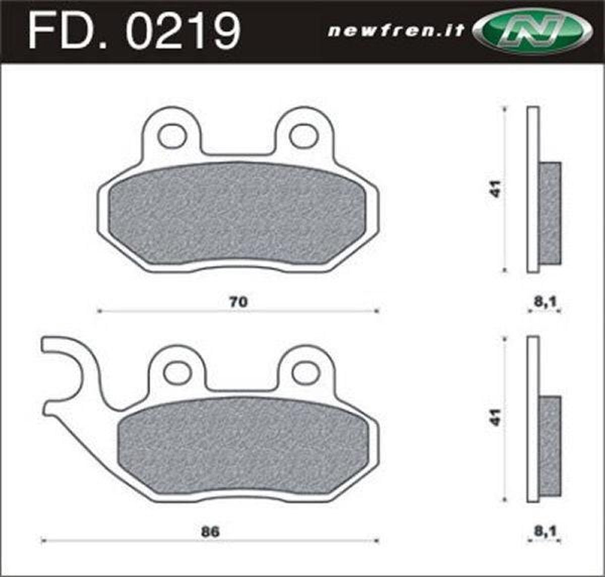 Remblokset Newfren FD0219 Sym Cello