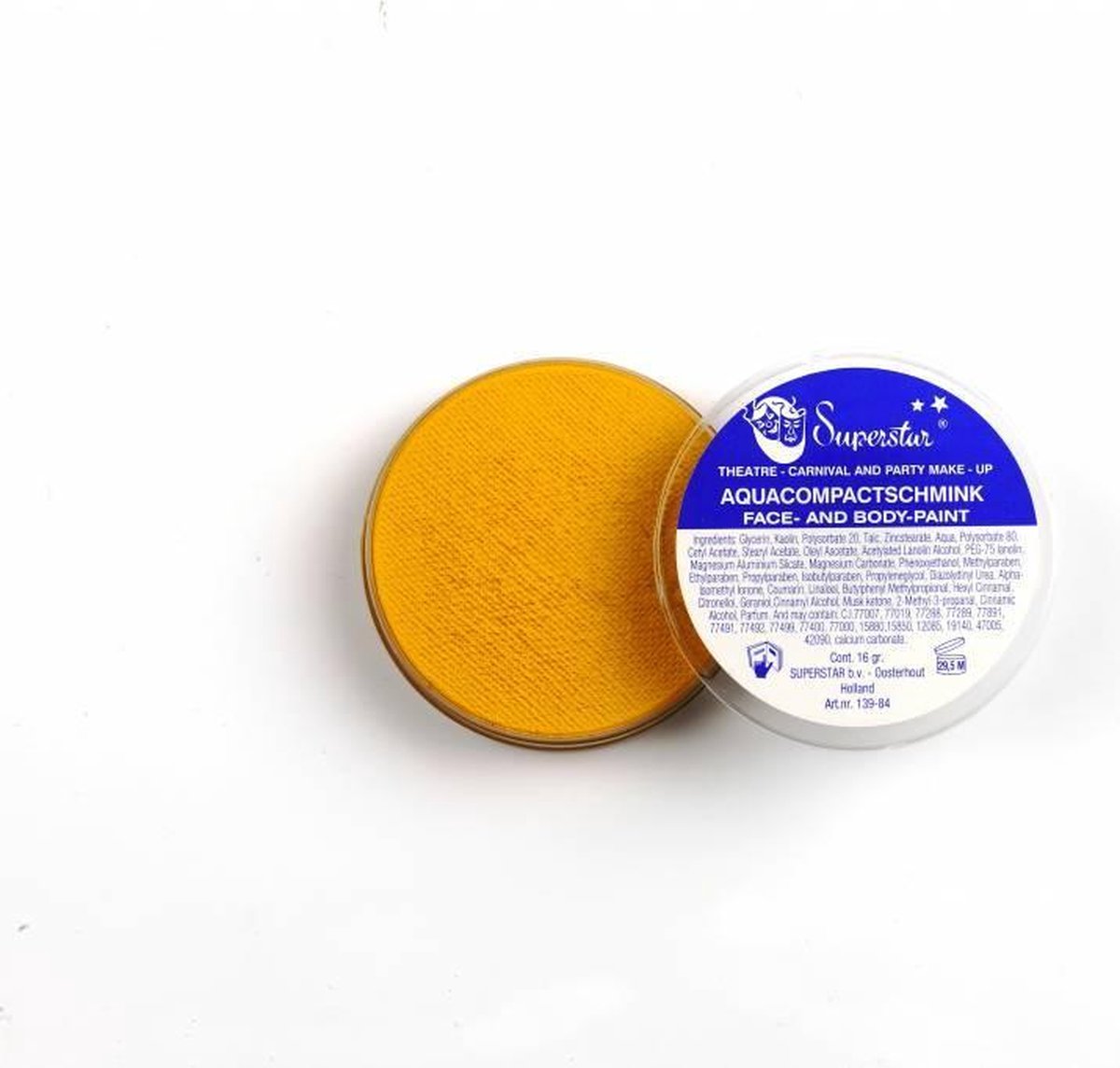Aqua facepaint 45gr okergeel/tijger