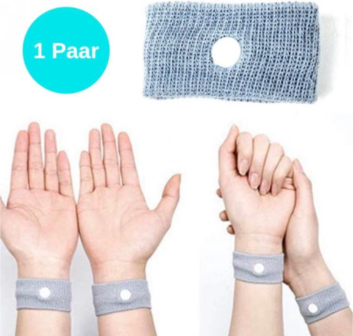 ProductGoods - 1 Paar Anti Wagenziek Bandjes - Anti Misselijkheid Band - Anti Misselijkheid Band - Anti Stoom Armband - Anti Misselijkheid Armband