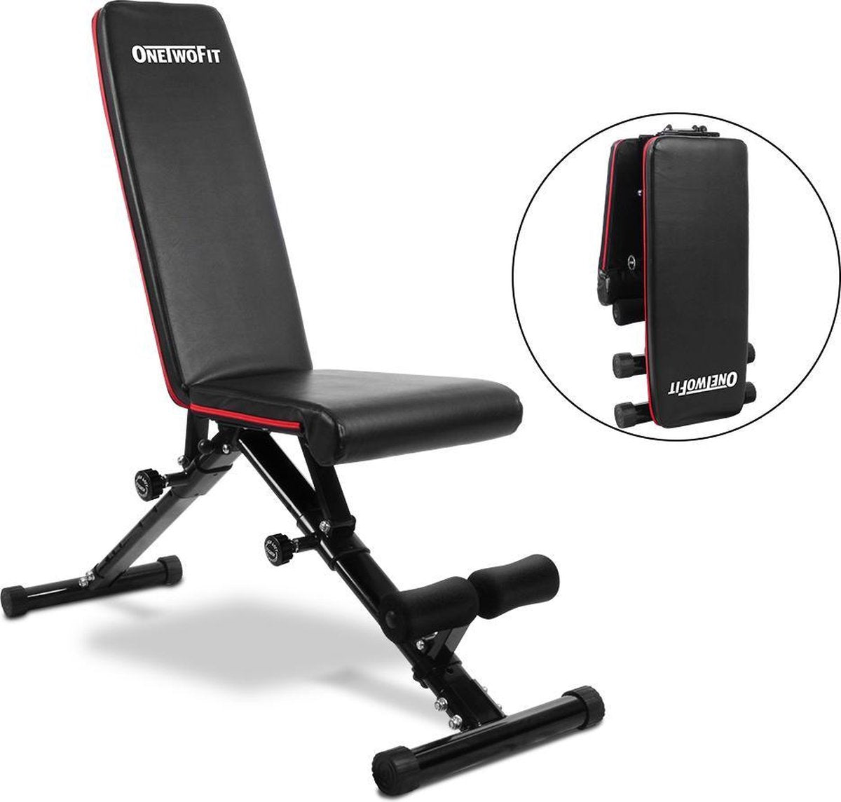 OneTwoFit Multifunctionele Opvouwbare Verstelbare Trainingsbank Voor Thuis Gym