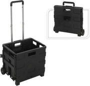Boodschappentrolley - Boodschappentassen - inklapbare trolley - boodschappentrolley 2 wielen -Boodschappenmand - Trolley - Opbergkrat - Vouwkrat - Opvouwbaar