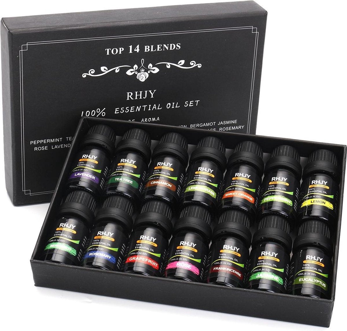 Etherische essentiële oliën voor geurverspreider of aromadiffuser - 14 stuks