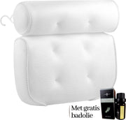 Veloci Luxe Badkussen met Anti Slip Zuignappen -  Spa Kussen voor Rug/Schouder/Nek -  Orthopedisch Hoofd Steun voor In Bad en Jacuzzi