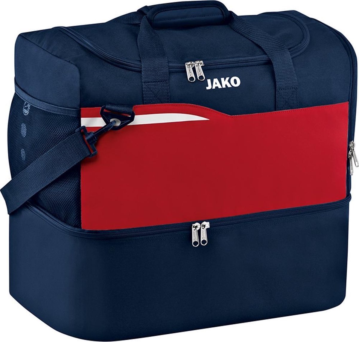 Jako Sporttas Competition 2.0 met Bodemvak Junior Marine-Donker Rood