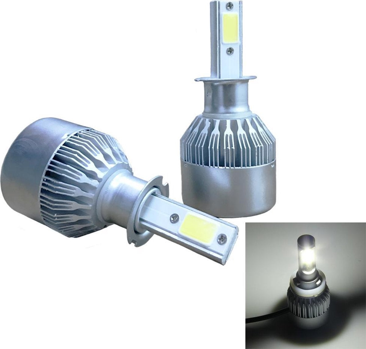 2 STKS C9 H3 18 W 1800LM 6000 K Waterdichte IP68 Auto Auto LED Koplamp met 2 COB LED Lampen