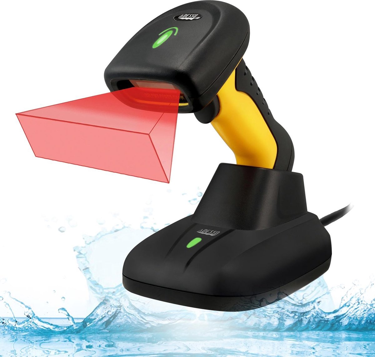 NUSCAN 5200TR 2.4GHz RF Wireless Antimicrobial Waterproof Industry Wireless 2D Barcode Scanner