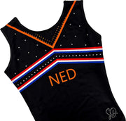 Sparkle&Dream Turnpakje Feline Nederland - CSM | maat 86 t/m 104 - voor turnen en gymnastiek