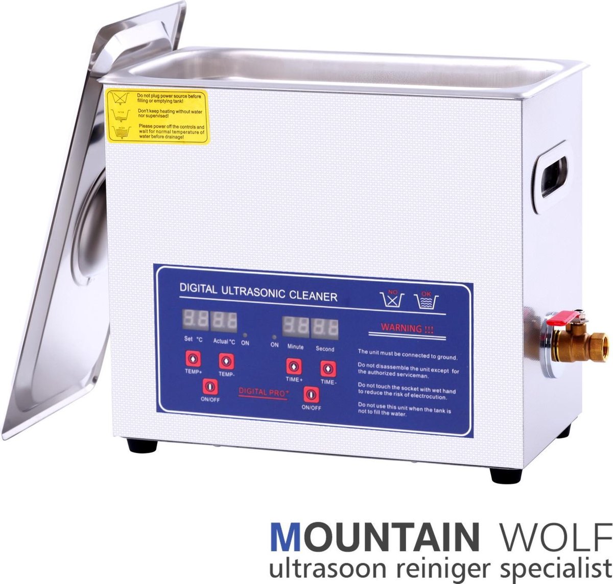 Ultrasoon reiniger 6 Liter - 6L (Ultrasoonbad - Reinigingsbad - Reinigingsbak - Trilbad - Ultrasone Reinigingsmachine - Carburateur Ultrasonic Cleaner - beste Ultrasoonreiniger - groot Reinigings bad - grote bak - pedicure badje apparaat)