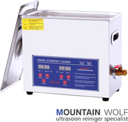 Ultrasoon reiniger 6 Liter - 6L (Ultrasoonbad - Reinigingsbad - Reinigingsbak - Trilbad - Ultrasone Reinigingsmachine - Carburateur Ultrasonic Cleaner - beste Ultrasoonreiniger - groot Reinigings bad - grote bak - pedicure badje apparaat)