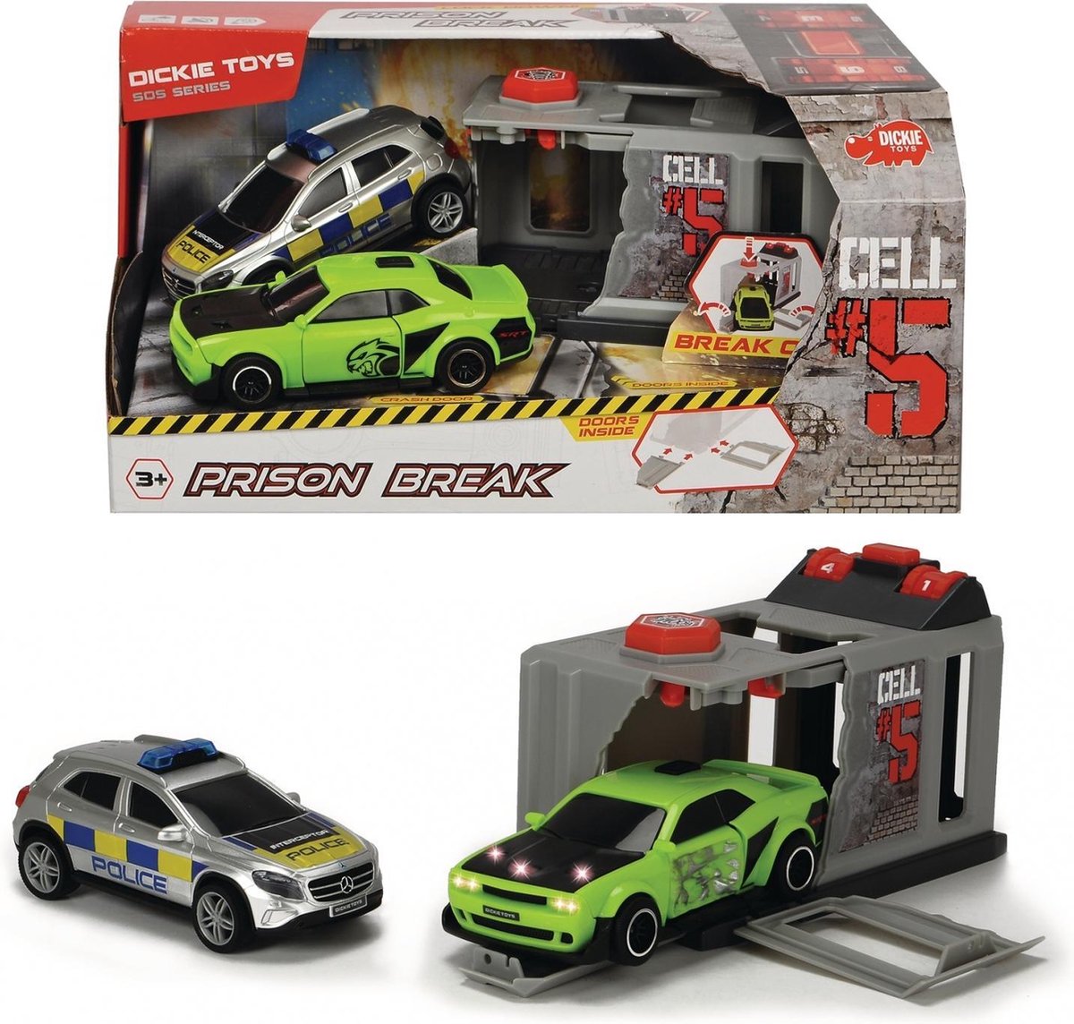 DICKIE Prison Escape - 2 voertuigen + gevangenis