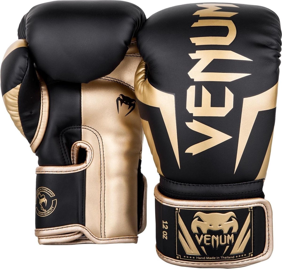 Venum (kick)bokshandschoenen Elite Zwart/Goud 16oz