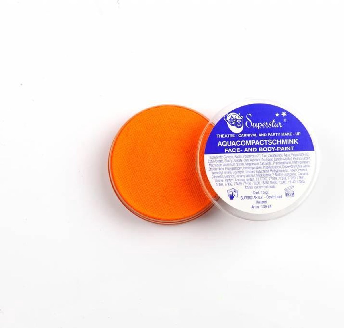 Aqua facepaint 16gr licht oranje