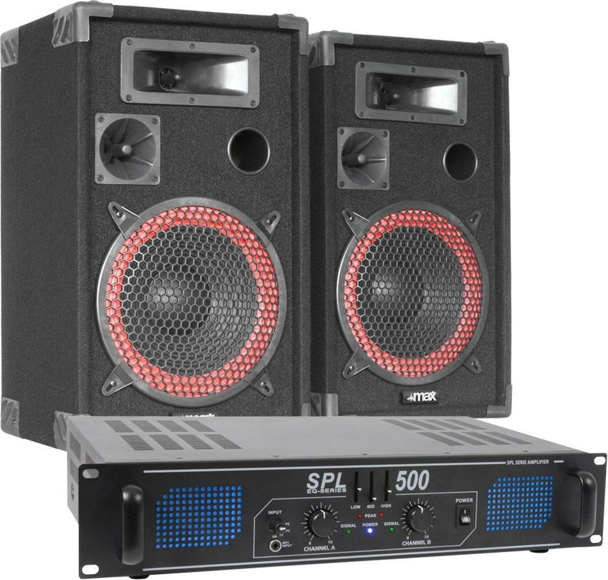DJ set - 500W DJ set met versterker
