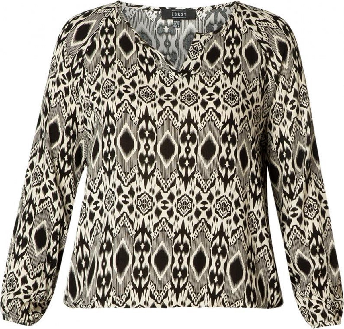 ES&SY Talia Blouse - Black/Multi-Colour - maat 36