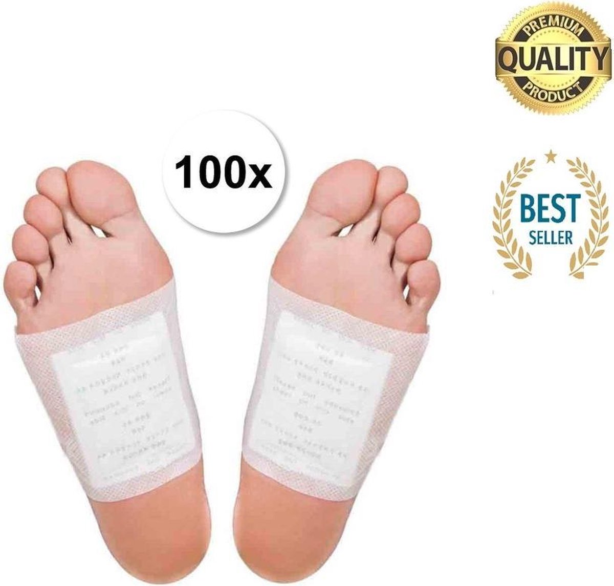 Premium Detox Voetpleisters Set – 100 Stuks – Bekend van TV | Helpt tegen Depressie