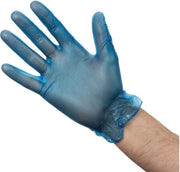 Vogue vinyl handschoenen blauw gepoederd
