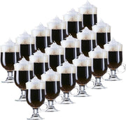 18x Irish Coffee glazen Opal transparant 240 ml - Koffie glazen hardglas 240 ml