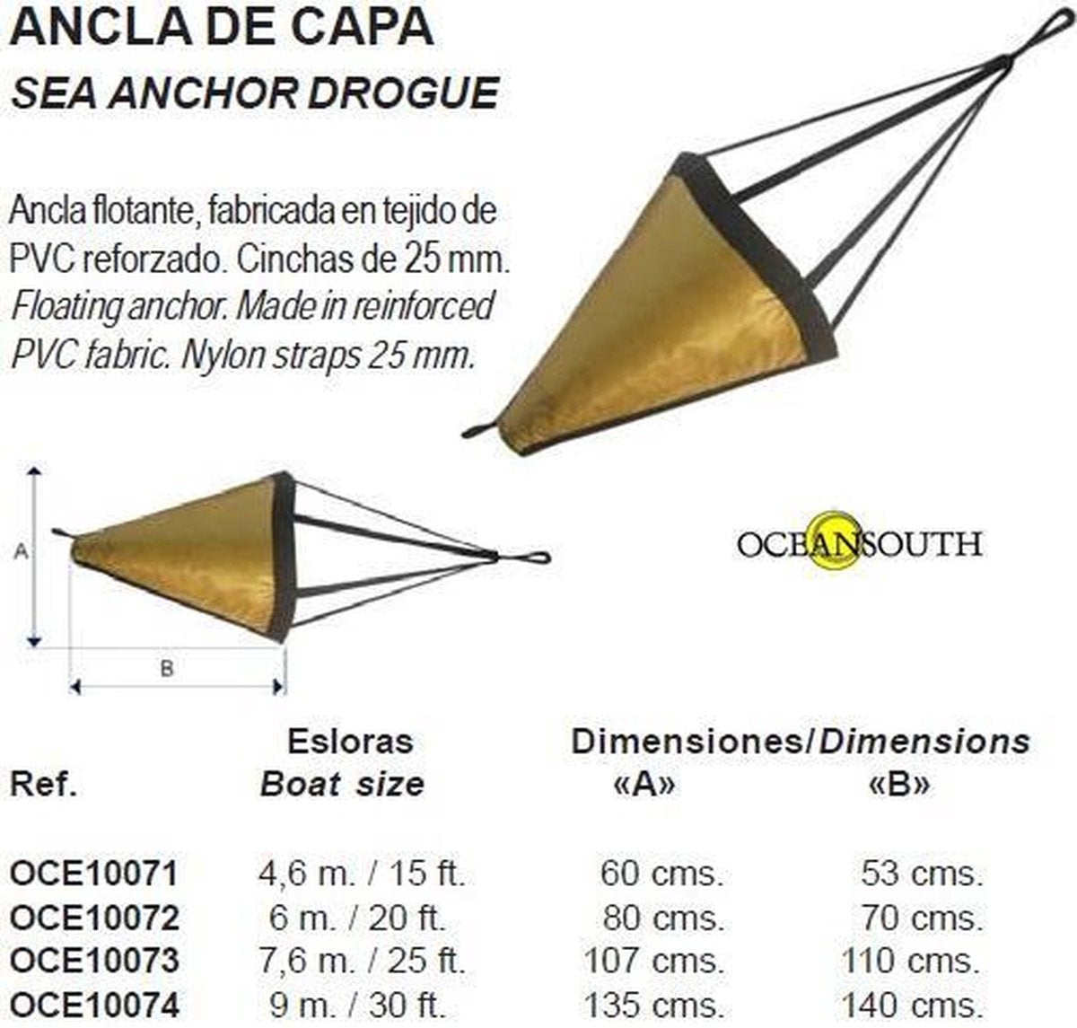Drijvend Anker voor Boten tot 6 meter (OCE10072)