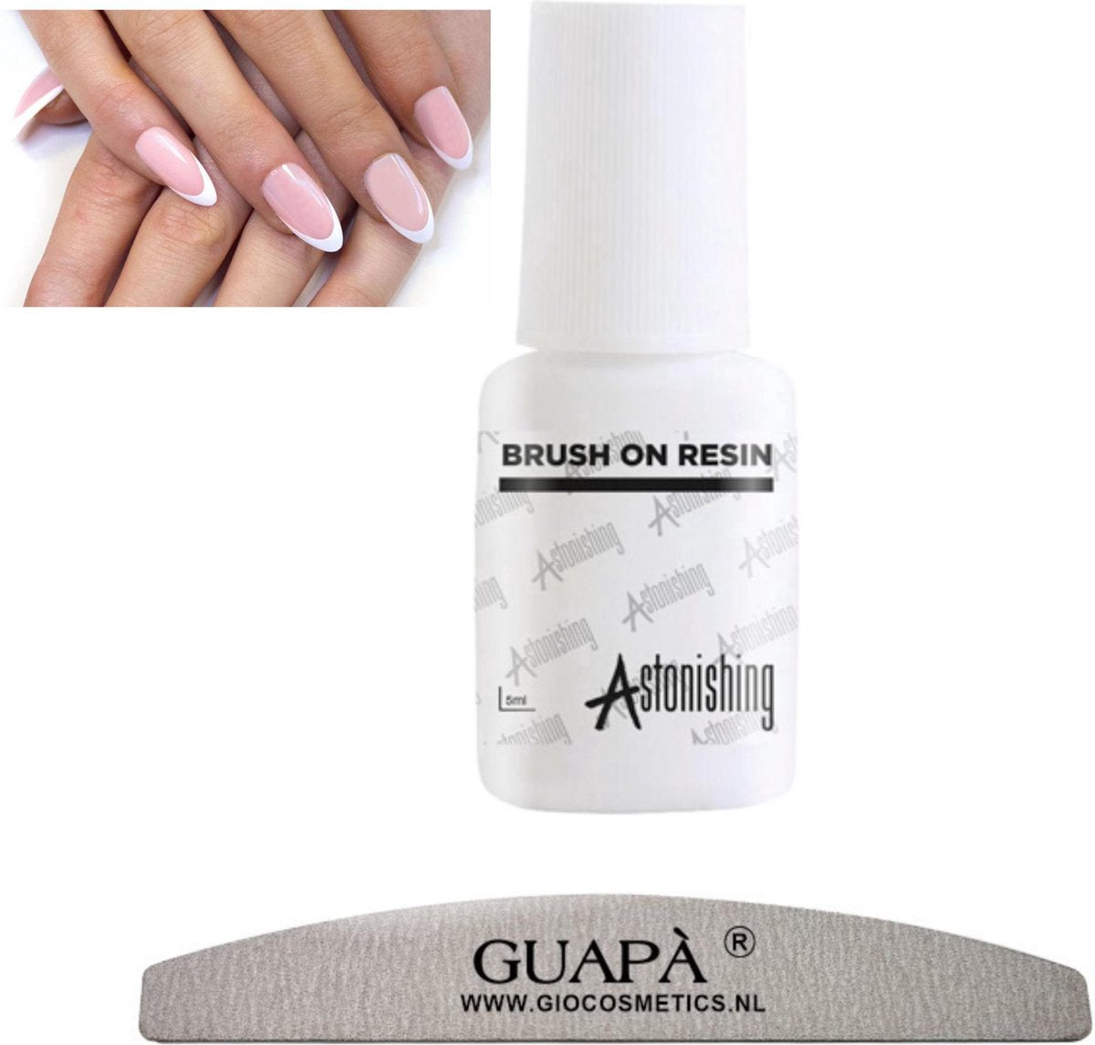 GUAPÀ® Nagellijm voor Nagel Tips | Plaknagels | Nepnagels & Nail Art | Nail Glue met kwastje 5 ml