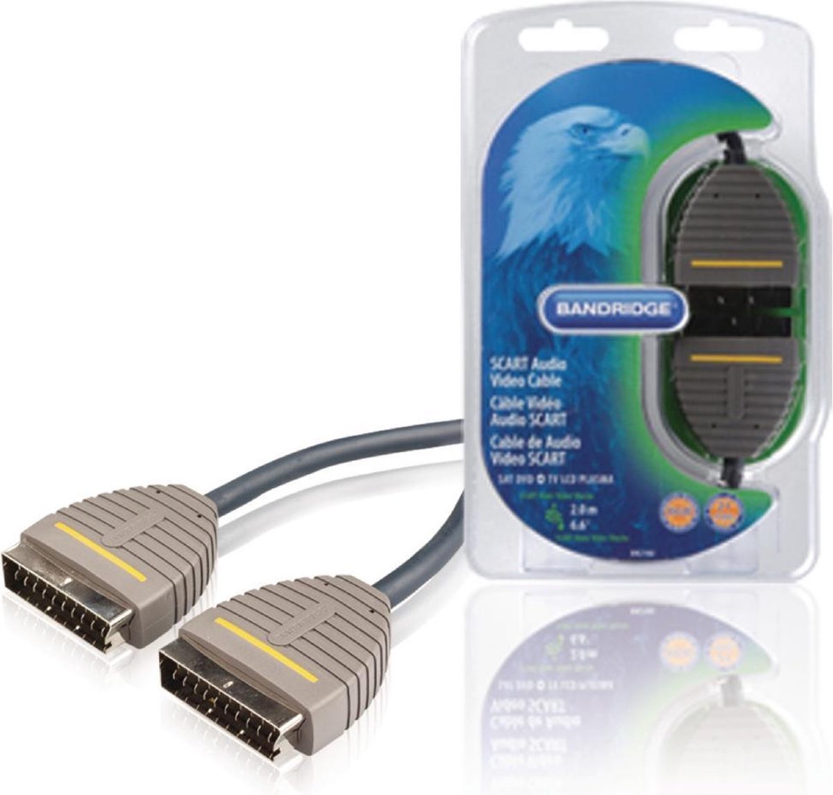 Bandridge 21-pins Scart kabel - 2 meter