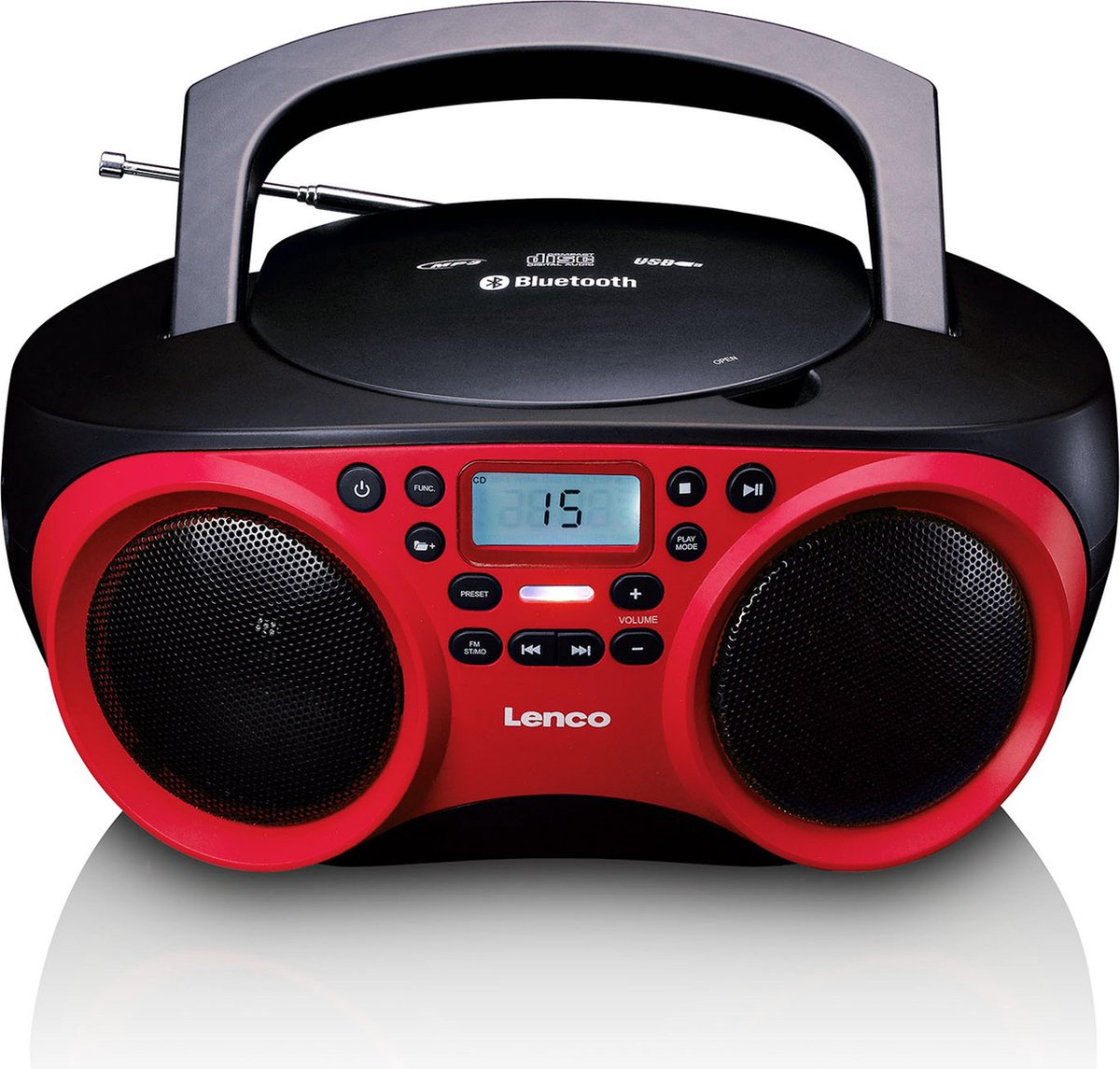 Lenco SCD-501RD - Radio CD-speler met Bluetooth